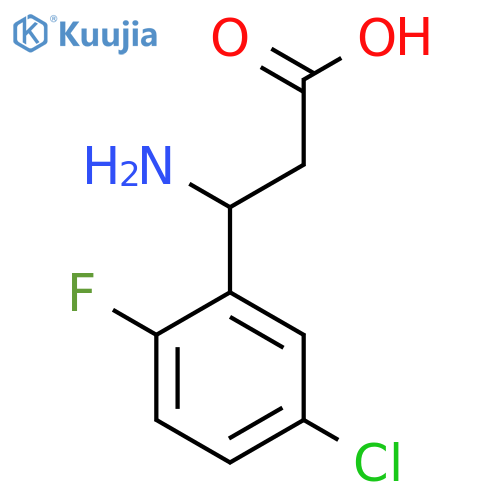 3-amino-3-(5-chloro-2-fluorophenyl)propanoic acid structure
