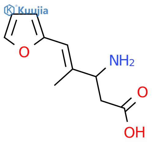3-Amino-5-(furan-2-yl)-4-methylpent-4-enoic acid structure