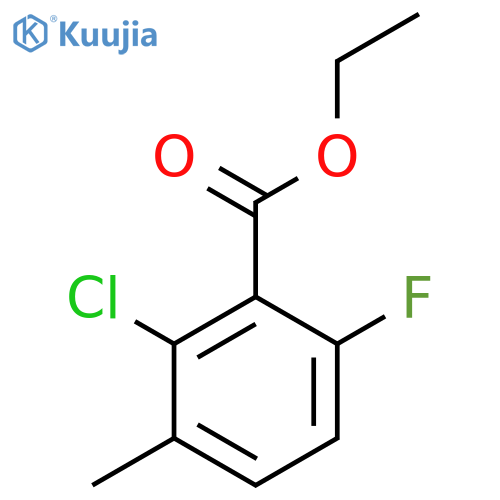 2-Chloro-6-fluoro-3-methyl-benzoic acid ethyl ester structure