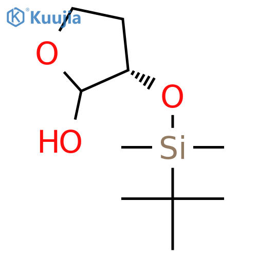 2-FURANOL, 3-[[(1,1-DIMETHYLETHYL)DIMETHYLSILYL]OXY]TETRAHYDRO-, (3S)- structure