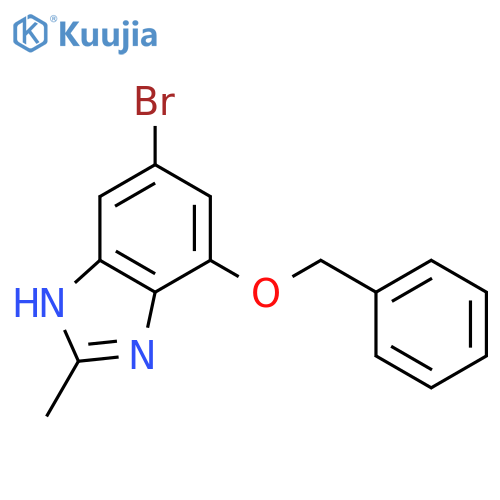 1H-Benzimidazole, 6-bromo-2-methyl-4-(phenylmethoxy)- structure