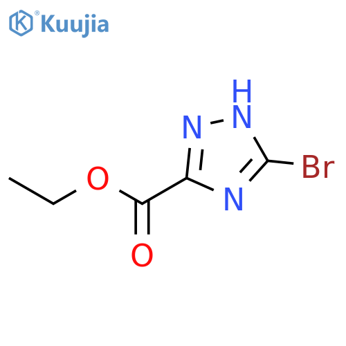 Ethyl 5-bromo-1H-1,2,4-triazole-3-carboxylate structure