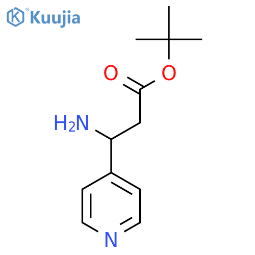 Tert-butyl 3-amino-3-(pyridin-4-yl)propanoate structure
