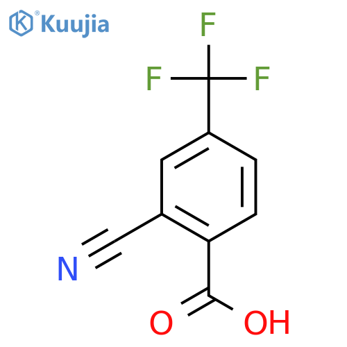 2-Cyano-4-(trifluoromethyl)benzoic acid structure