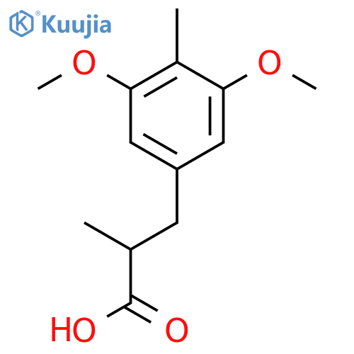 3-(3,5-dimethoxy-4-methylphenyl)-2-methylpropanoic acid structure