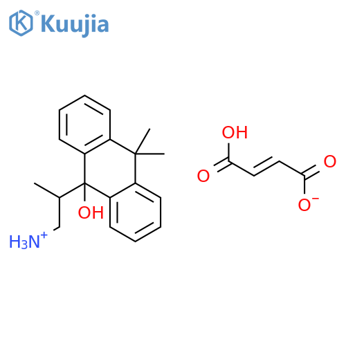 2-(9-hydroxy-10,10-dimethyl-9,10-dihydroanthracen-9-yl)propan-1-aminium (2Z)-3-carboxyprop-2-enoate structure