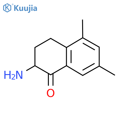 2-amino-5,7-dimethyl-1,2,3,4-tetrahydronaphthalen-1-one structure