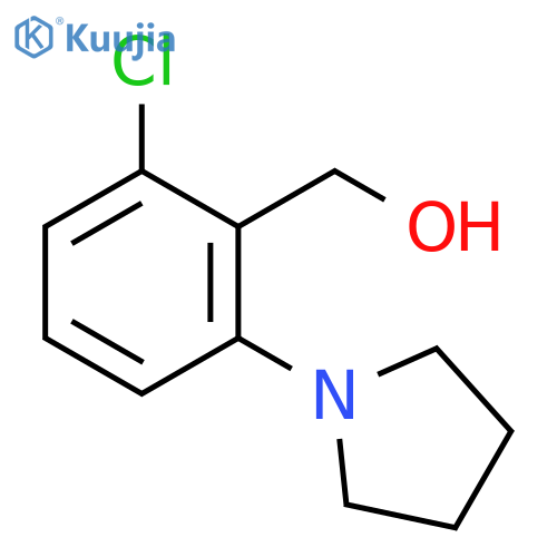 [2-chloro-6-(pyrrolidin-1-yl)phenyl]methanol structure
