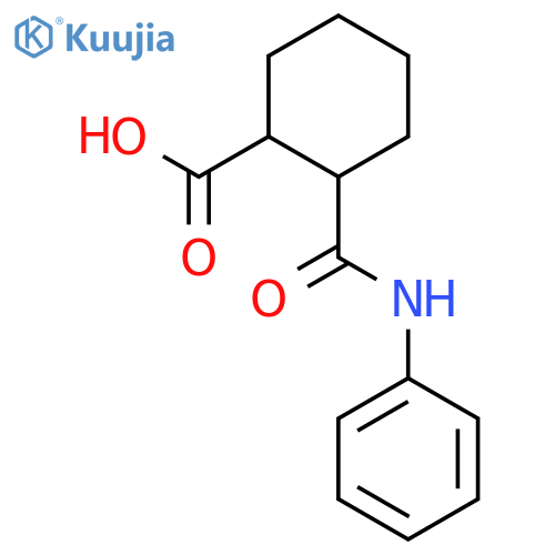 2-(phenylcarbamoyl)cyclohexane-1-carboxylic acid structure