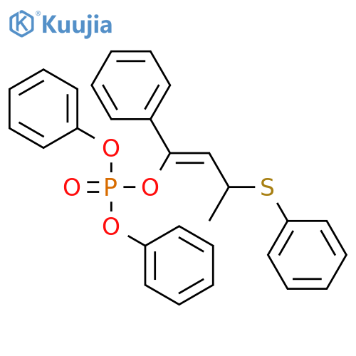 PHOSPHORIC ACID, DIPHENYL 1-PHENYL-3-(PHENYLTHIO)-1-BUTENYL ESTER structure