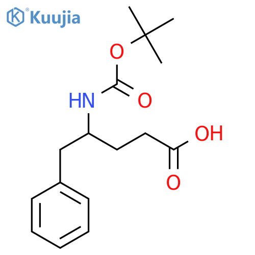 4-[(2-Methylpropan-2-yl)oxycarbonylamino]-5-phenylpentanoic acid structure