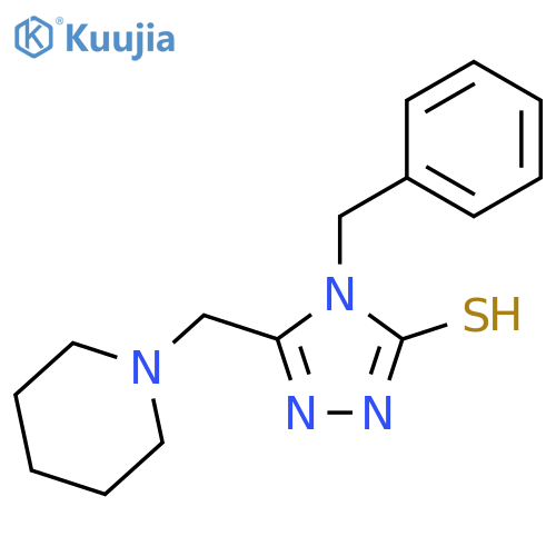 4-benzyl-5-(piperidin-1-yl)methyl-4H-1,2,4-triazole-3-thiol structure