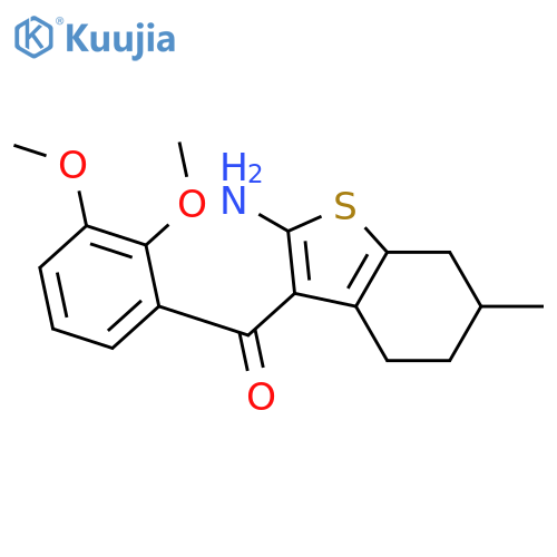 3-(2,3-dimethoxybenzoyl)-6-methyl-4,5,6,7-tetrahydro-1-benzothiophen-2-amine structure