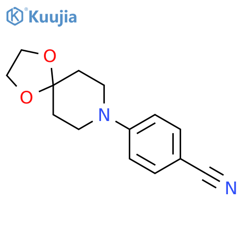4-(1,4-Dioxa-8-azaspiro[4.5]decan-8-yl)benzonitrile structure