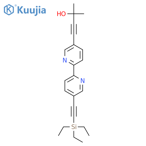 3-BUTYN-2-OL, 2-METHYL-4-[5'-[(TRIETHYLSILYL)ETHYNYL][2,2'-BIPYRIDIN]-5-YL]- structure