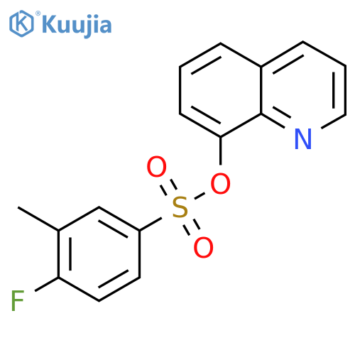 quinolin-8-yl 4-fluoro-3-methylbenzene-1-sulfonate structure