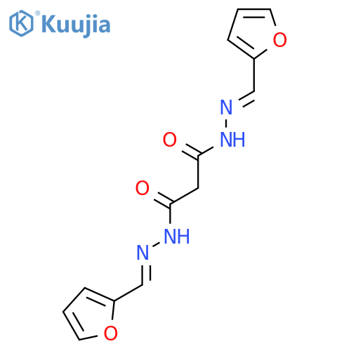 N'1,N'3-bis(1E)-(furan-2-yl)methylidenepropanedihydrazide structure