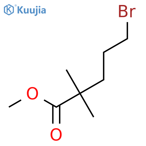 Pentanoic acid, 5-bromo-2,2-dimethyl-, methyl ester structure