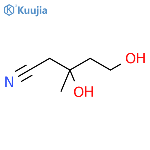(R)-3,5-Dihydroxy-3-methylpentanenitrile structure