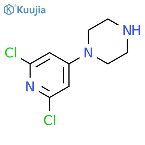 1-(2,6-dichloropyridin-4-yl)piperazine structure