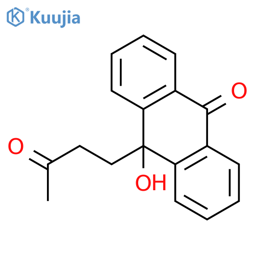 9(10H)-ANTHRACENONE, 10-HYDROXY-10-(3-OXOBUTYL)- structure