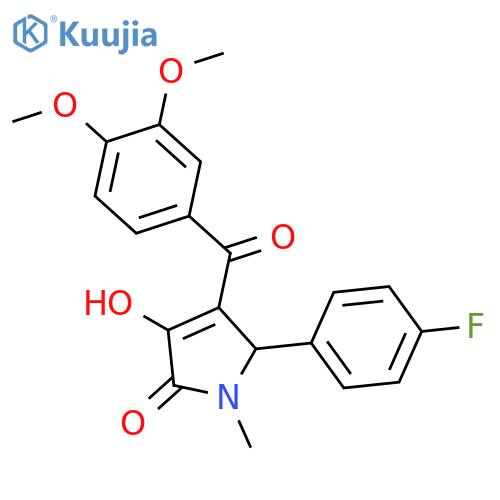 <br>4-(3,4-Dimethoxy-benzoyl)-5-(4-fluoro-phenyl)-3-hydroxy-1-methyl-1,5-dihydr o-pyrrol-2-one structure