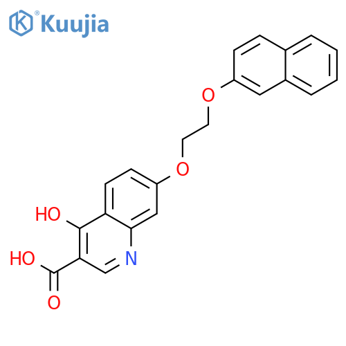3-Quinolinecarboxylicacid, 4-hydroxy-7-[2-(2-naphthalenyloxy)ethoxy]- structure