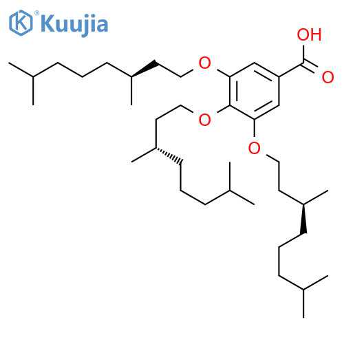 Benzoic acid, 3,4,5-tris[[(3S)-3,7-dimethyloctyl]oxy]- structure