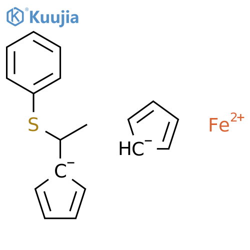 Ferrocene, [1-(phenylthio)ethyl]- structure