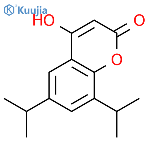 2H-1-Benzopyran-2-one, 4-hydroxy-6,8-bis(1-methylethyl)- structure