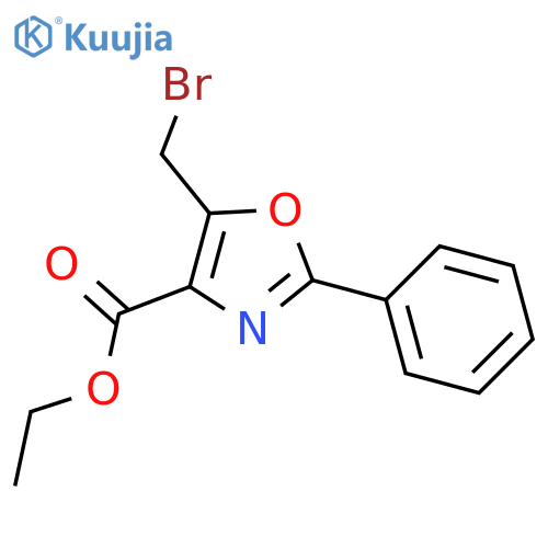 ethyl 5-(bromomethyl)-2-phenyl-1,3-oxazole-4-carboxylate structure