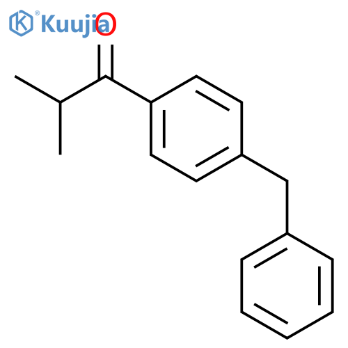 1-(4-benzylphenyl)-2-methylpropan-1-one structure