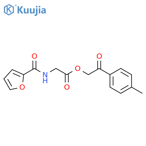 2-(4-methylphenyl)-2-oxoethyl (2-furoylamino)acetate structure