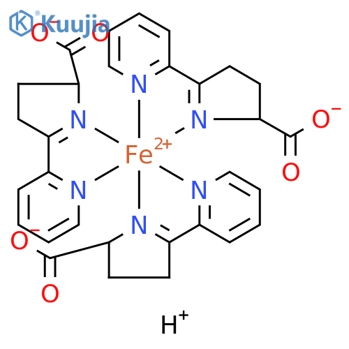 3,4-Dihydro-5-(2-pyridinyl)-2H-pyrrole-2-carboxylic acid; (R)-form, Fe complex (3:1) structure