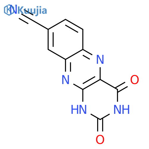 2,4-Dioxo-1,2,3,4-tetrahydrobenzo[g]pteridine-8-carbonitrile structure