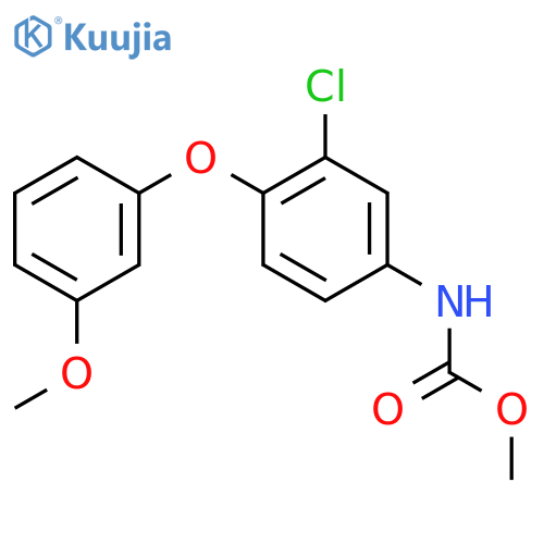 Carbamic acid, [3-chloro-4-(3-methoxyphenoxy)phenyl]-, methyl ester structure