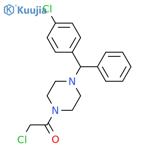 2-chloro-1-{4-(4-chlorophenyl)(phenyl)methylpiperazin-1-yl}ethan-1-one structure