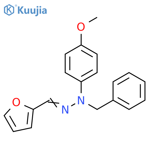 2-Furancarboxaldehyde, (4-methoxyphenyl)(phenylmethyl)hydrazone structure