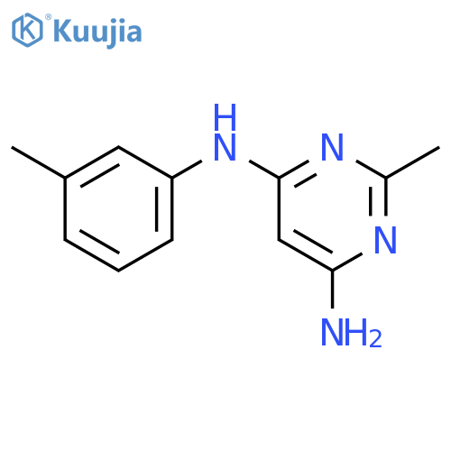 4,6-Pyrimidinediamine,2-methyl-N4-(3-methylphenyl)- structure