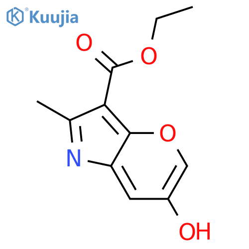 Pyrano[3,2-b]pyrrole-3-carboxylicacid, 6-hydroxy-2-methyl-, ethyl ester structure