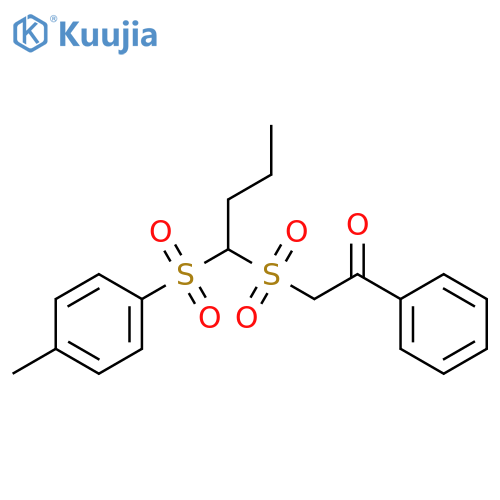 Ethanone, 2-[[1-[(4-methylphenyl)sulfonyl]butyl]sulfonyl]-1-phenyl- structure