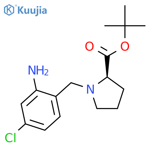 D-PROLINE, 1-[(2-AMINO-4-CHLOROPHENYL)METHYL]-, 1,1-DIMETHYLETHYL ESTER structure