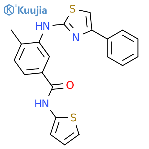 Benzamide, 4-methyl-3-[(4-phenyl-2-thiazolyl)amino]-N-2-thienyl- structure