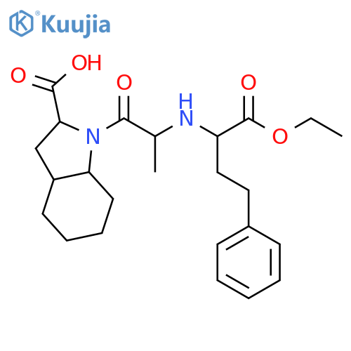 1H-Indole-2-carboxylic acid, 1-[2-[[1-(ethoxycarbonyl)-3-phenylpropyl]amino]-1-oxopropyl]octahydro- structure