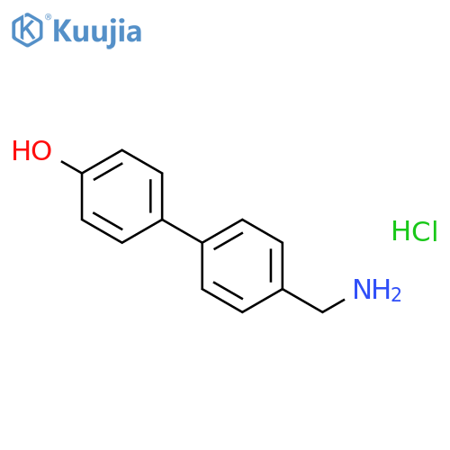 4'-(aminomethyl)-1,1'-biphenyl-4-ol hydrochloride structure