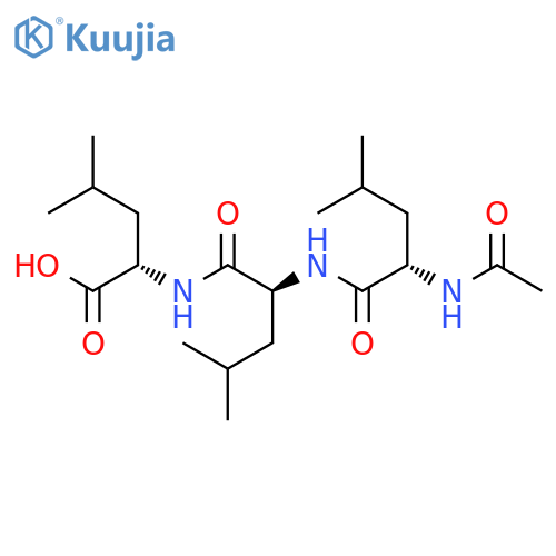 L-LEUCINE, N-[N-(N-ACETYL-L-LEUCYL)-L-LEUCYL]- structure