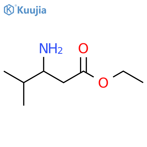ethyl 3-amino-4-methylpentanoate hydrochloride structure