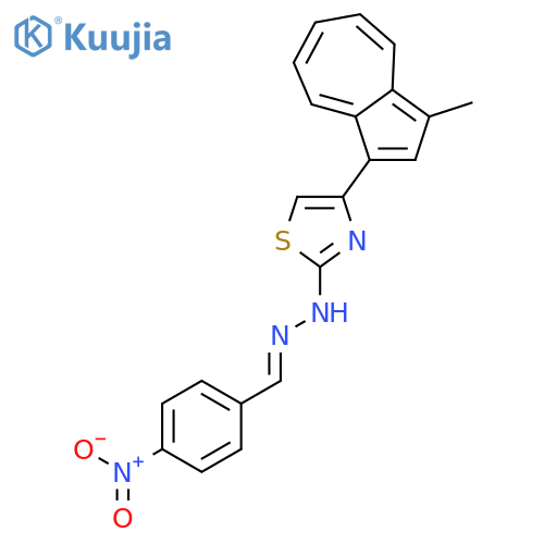 Benzaldehyde, 4-nitro-, [4-(3-methyl-1-azulenyl)-2-thiazolyl]hydrazone structure