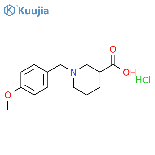 1-(4-Methoxybenzyl)piperidine-3-carboxylic acid hydrochloride structure