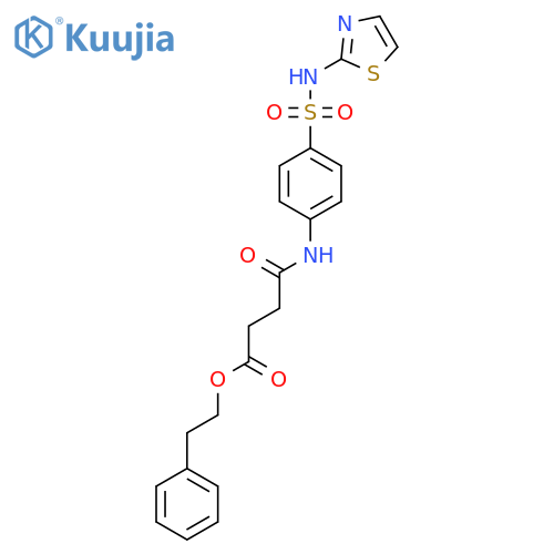 2-phenylethyl 3-({4-(1,3-thiazol-2-yl)sulfamoylphenyl}carbamoyl)propanoate structure